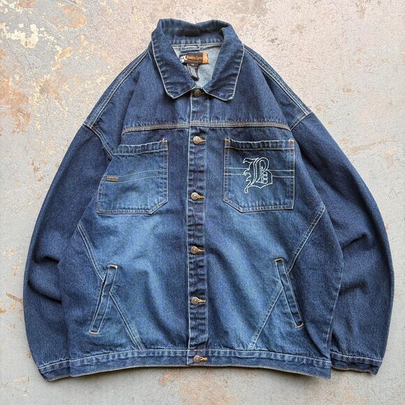 Source Unknown Other - Vintage 90s Brooklyn Xpress Button Up Jean Jacket